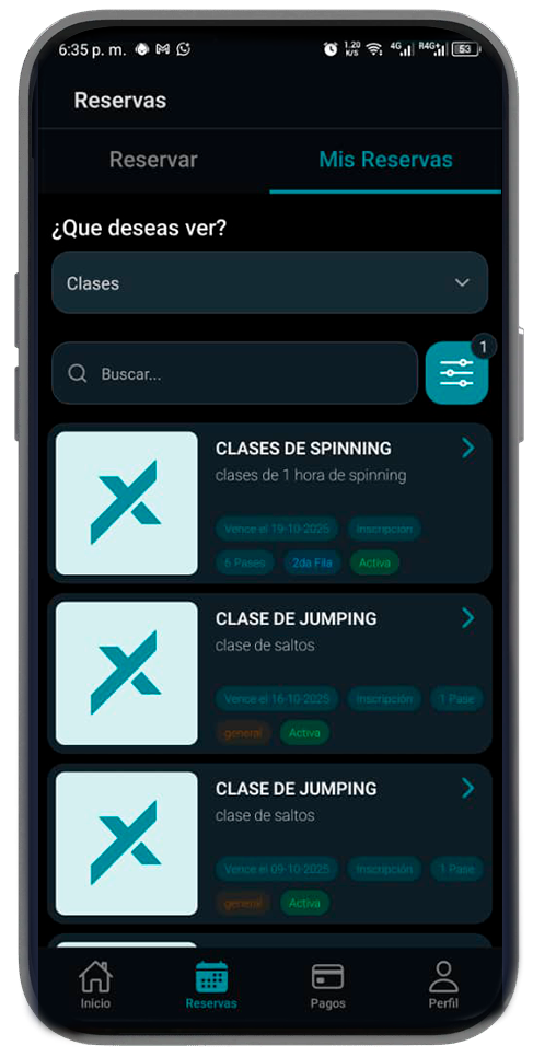 Servicios 9 software gimnasio mobile 004