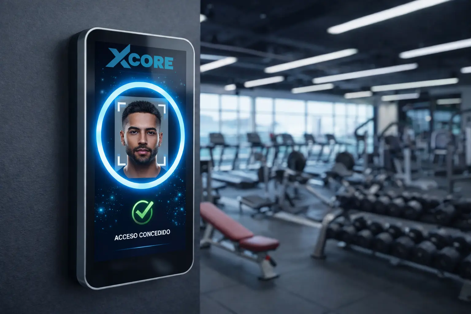 sistema de control de acceso biometrico en gimnasio