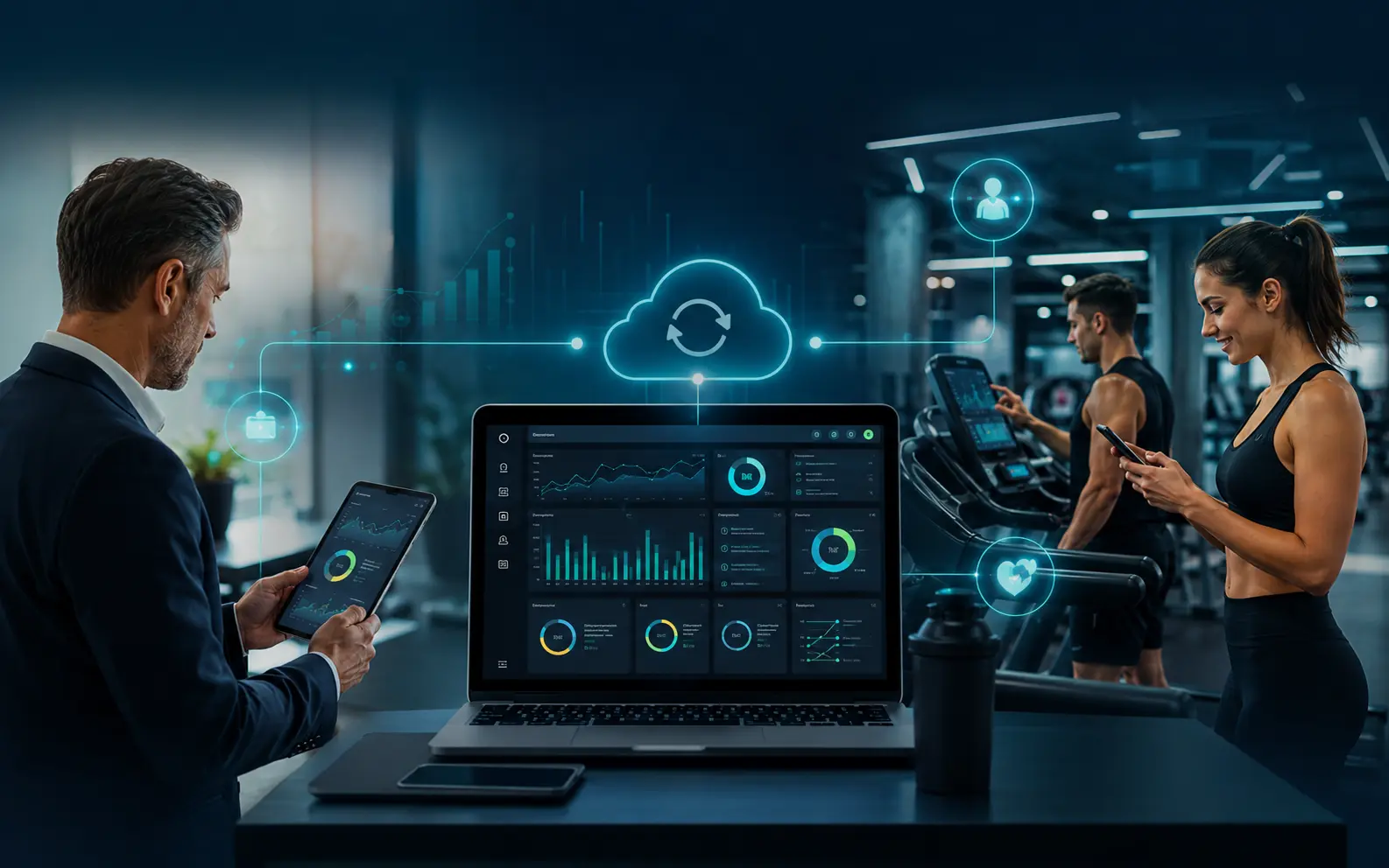 Ecosistema de gestión XCORE Cloud para gimnasios